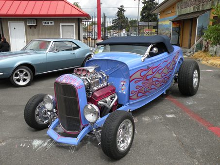 blue hot rod